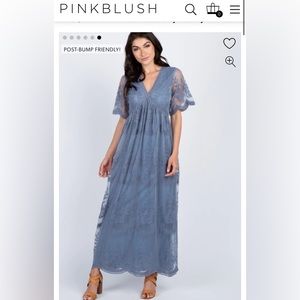 Pink Blush Blue Dress